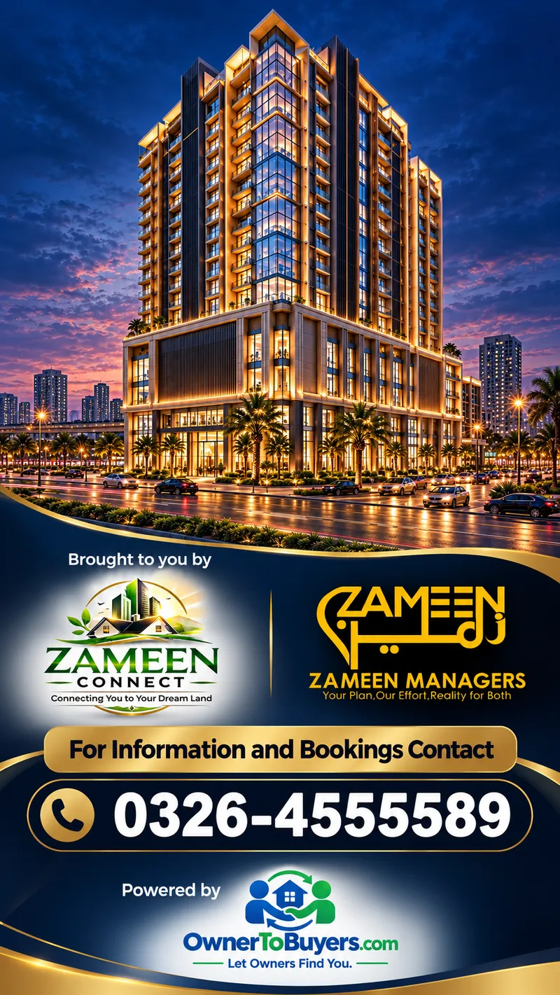 380 Sq Ft Apartment / Flat for Sale in AirPort Road Opposite DHA phase 8